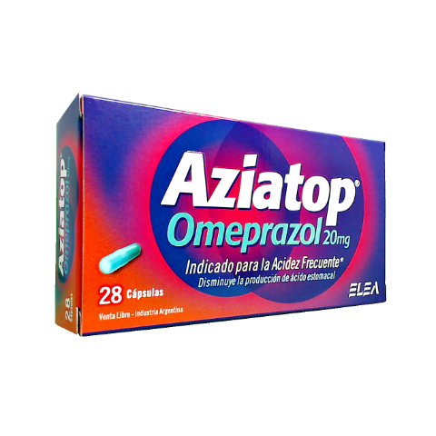 Aziatop Omeprazol 20 mg Elea Phoenix Caja z 28 Cápsulas