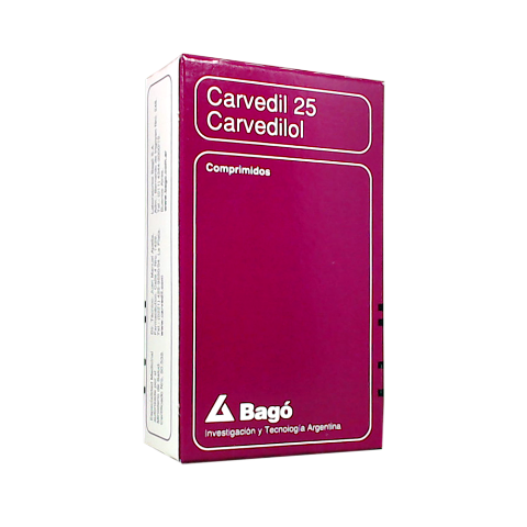 Carvedil Carvedilol 25 mg Bagó Caja x 28 Comprimidos