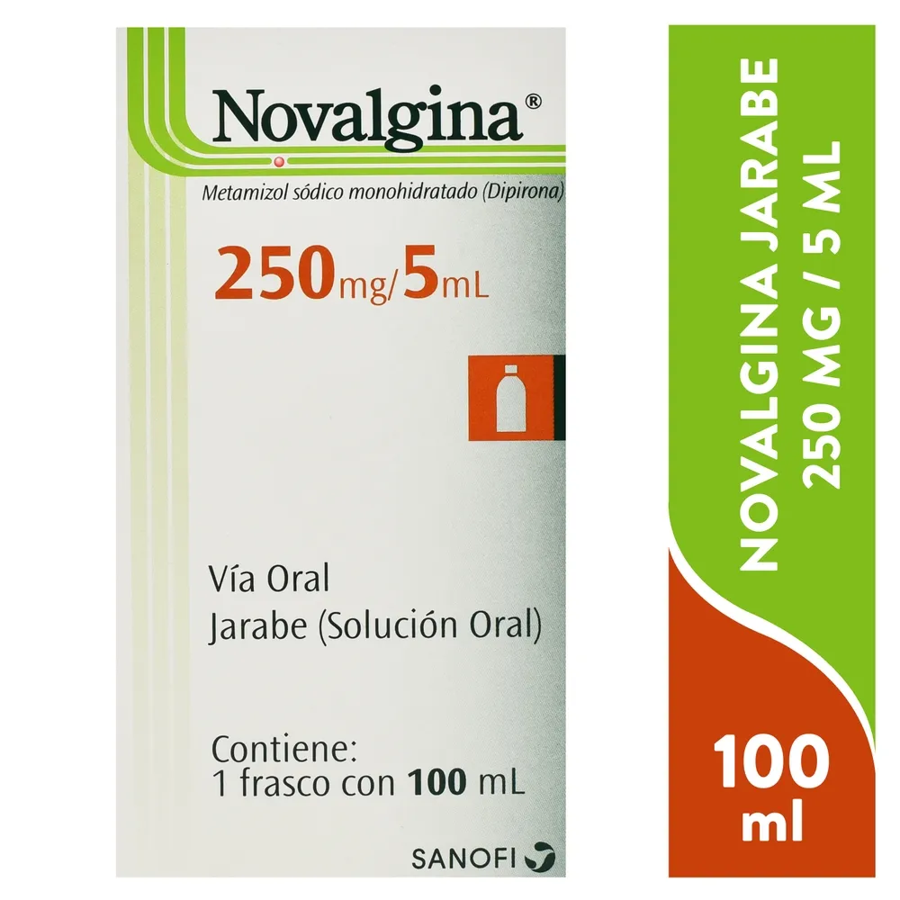 Novalgina Dipirona 250mg/5ml Sanofi Jarabe x 100 ml