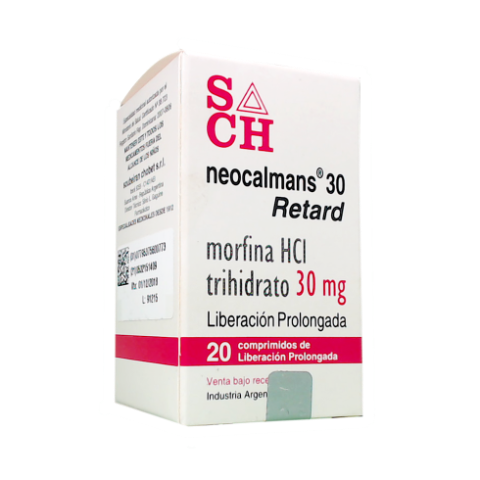 Neocalmans Retard Metadona 30 mg Montpellier Caja x 20 Comprimidos