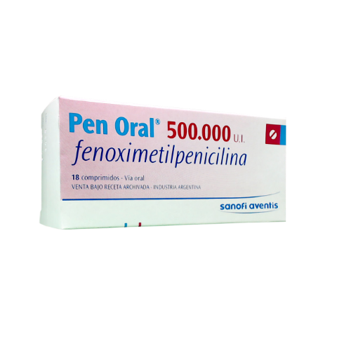 Pen-Oral Fenoimetilpenicilina 500000 ui Lepetit Caja x 18 Comprimidos