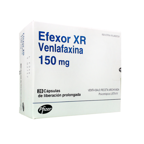 Efexor XR Venlafaina 150 mg Pfizer Caja x 28 Cápsulas