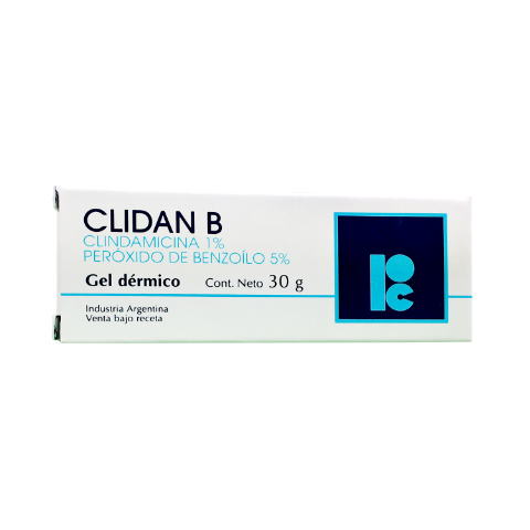 Clidan B Clindamicina + Peróxido Benzoilo 1%/5% Cassará Gel x 30 g