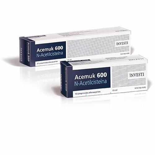 Acemuk N Acetilcisteína 600 mg Siegfried Caja x 20 Comprimidos