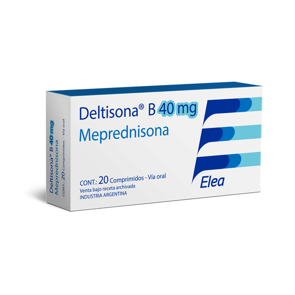 Deltisona B Meprednisona 40 mg Elea Phoenix Caja x 20 Comprimidos