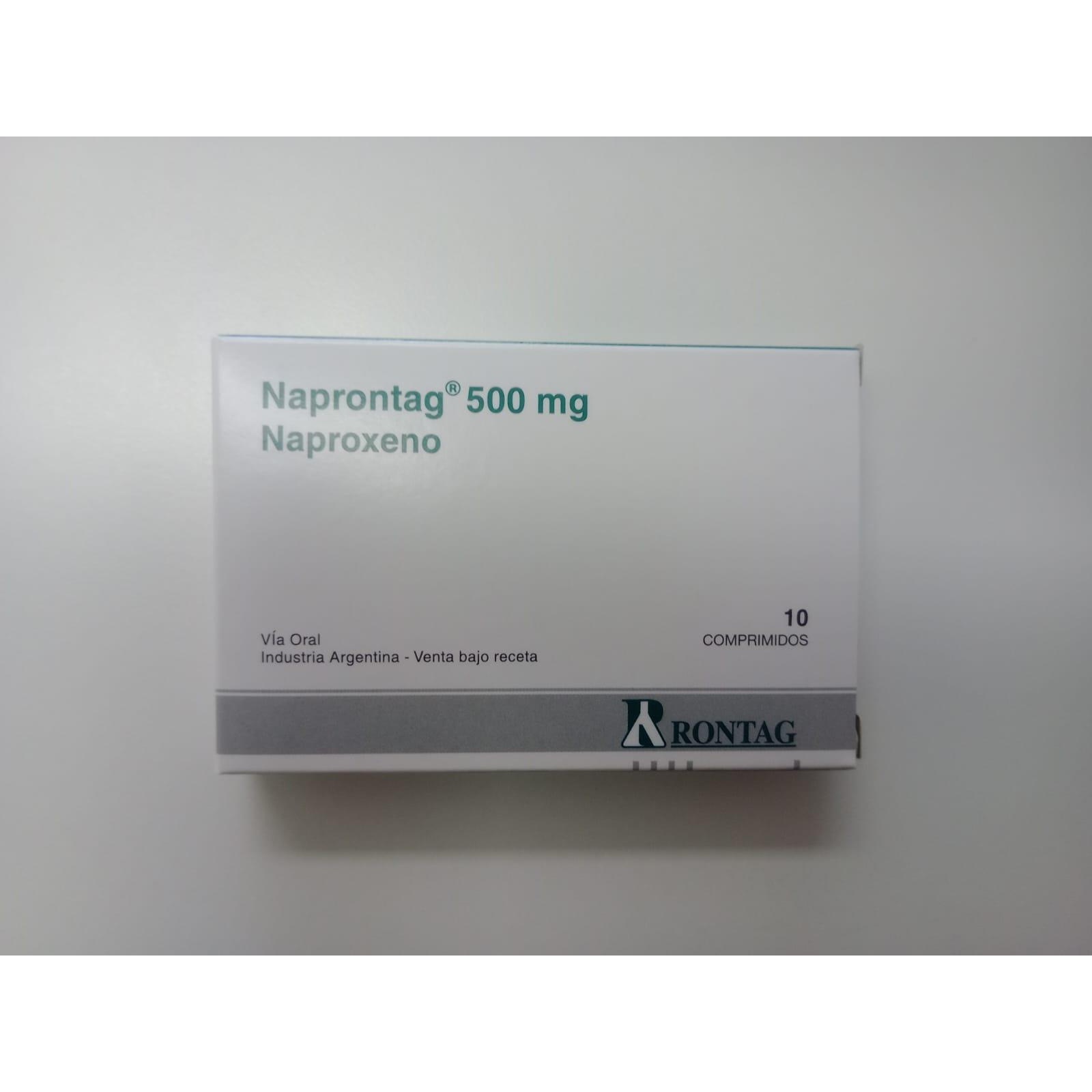 Naproxeno 500 mg Naprontag Rontag Caja x 10 Comprimidos