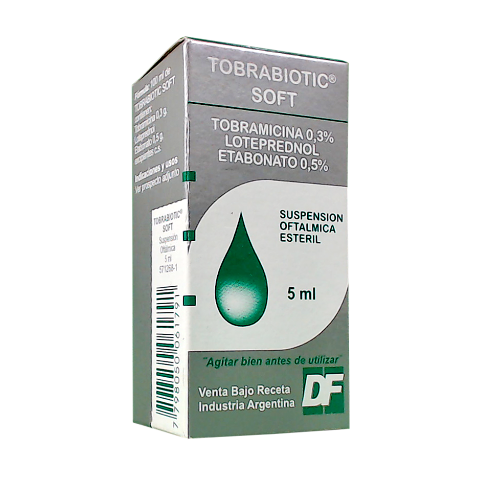Tobrabiotic Tobramicina + Loteprednol 0,3%/0,5% Denver Suspensión Oftálmica Frasco x 5 ml