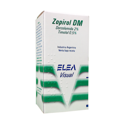 Zopirol Dorzolamida + Timolol 2%/0,5% Elea Phoenix Solución Oftálmica Frasco x 5 ml