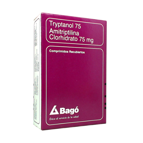 Tryptanol Amitrptilina 75 mg Bagó Caja x 30 Comprimidos