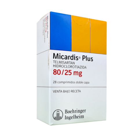 Micardis Plus Telmisartan + Hidroclorotiazida 40mg/12,5mg Boehringer Ingelheim Caja x 28 Comprimidos