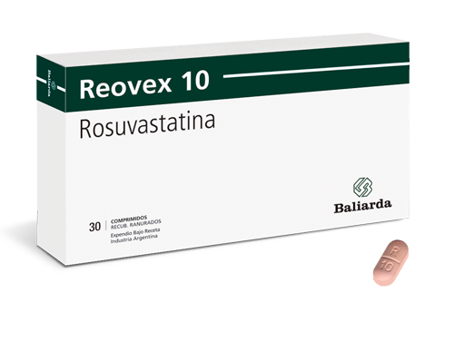 Reovex 10 Rosuvastatina 10 mg Baliarda Caja x 30 Comprimidos