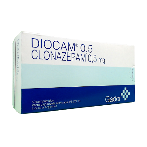 Diocam Clonazepam 0,5 mg Gador Caja x 50 Comprimidos