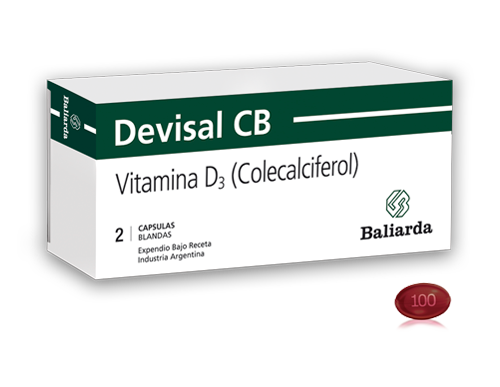 Devisal Cb Vitamina D3 100000 ui Baliarda Envase x 2 Cápsulas