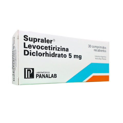 Supraler Levocetirizina 5 mg Panalab Caja x 30 Comprimidos