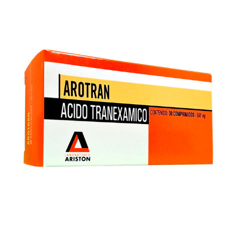 Arotran Ácido Traneamico 500 mg Ariston Caja x 30 Comprimidos