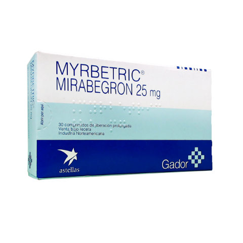 Myrbetric Mirabegron 25 mg Gador Caja x 30 Comprimidos