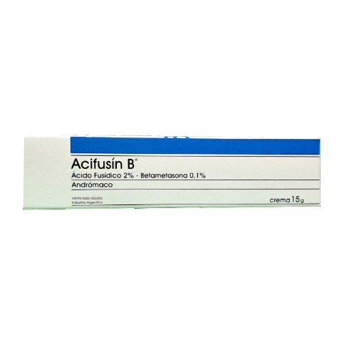 Acifusin Ácido Fusídico + Betametasona 2%/0,1% Andrómaco Crema x 15 g