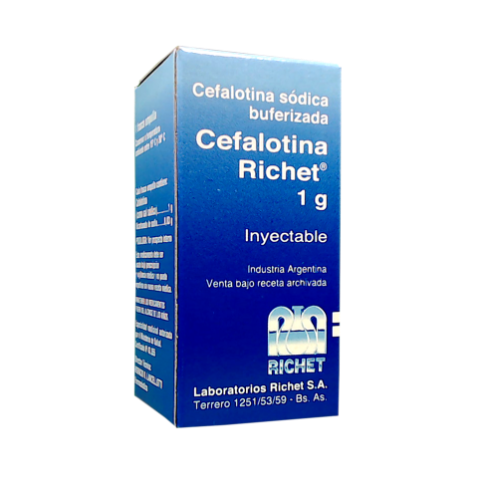 Cefalotina Richet Sal Sódica Buferizada Cefalotina 1000 mg Richet Caja ...