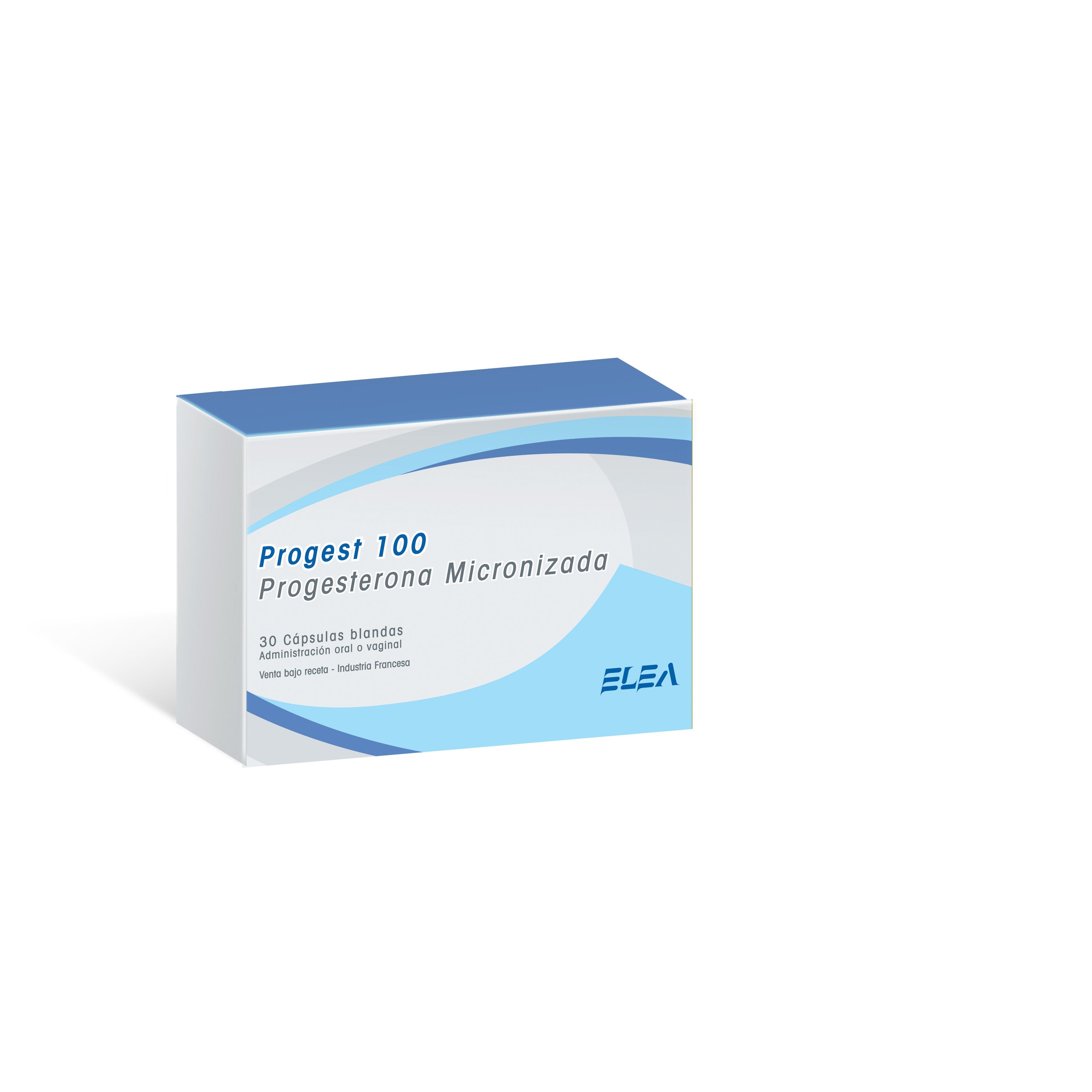 Progest Progesteron 100 mg Elea Caja x 30 cápsulas