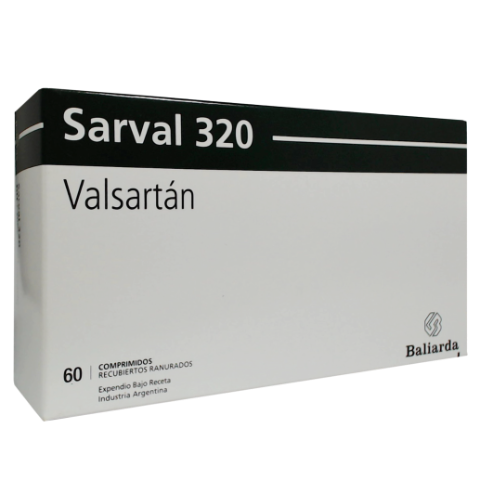 Sarval Valsartán 320 mg Bagó Caja x 60 Comprimidos