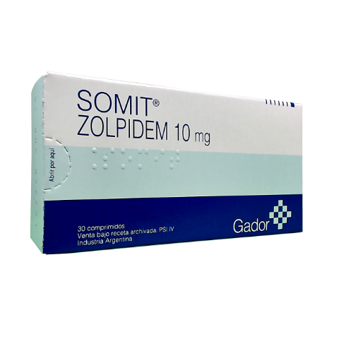 Somit Zolpidem 10 mg Gador Caja x 30 Comprimidos