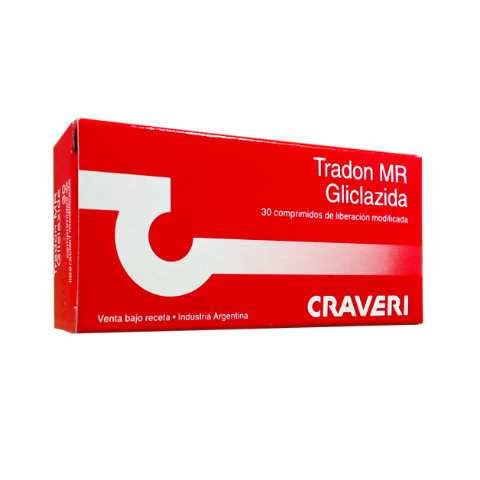 Tradon MR Gliclazida 30 mg Phoenix Caja x 30 Comprimidos de Liberación ...