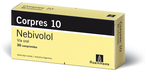 Corpres 10 Nebivolol 10 mg Roemmers Caja x 30 Comprimidos