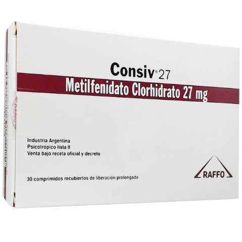 Consiv Metilfenidato 30 mg Monte Verde Caja x 30 Comprimidos