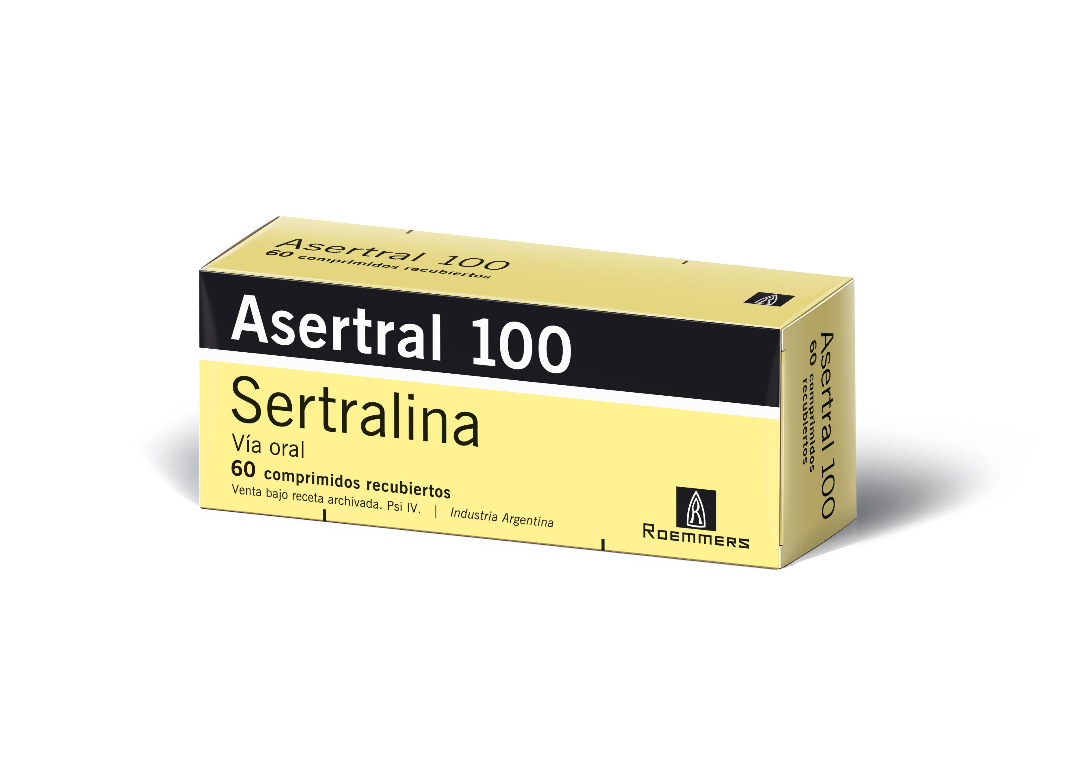 Asertral Sertralina 100 mg Roemmers Caja x 60 Comprimidos