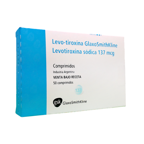 Levotiroxina 137 mcg GSK Caja x 50 Comprimidos