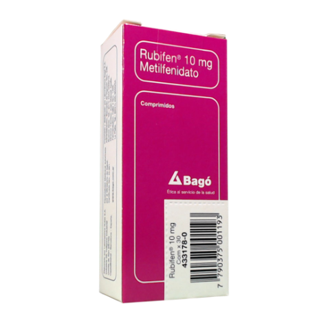 Rubifen Metilfenidato 10 mg Bagó Caja x 30 Comprimidos