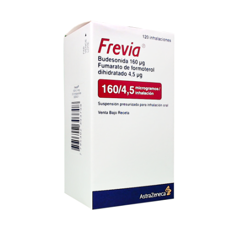Frevia Budesonida + Formoterol 160mcg/4,5 mcg Astrazeneca Suspensión x 120 Dosis