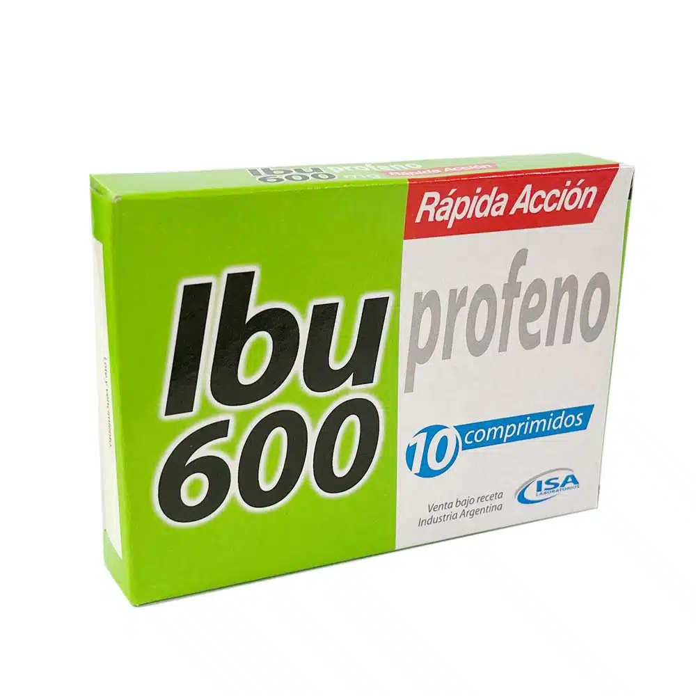 Ibu 600 Ibuprofeno 600 mg I.S.A Caja x 10 Comprimidos