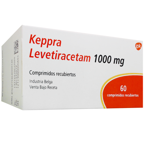 Keppra Levetiracetam 1000 mg GSK Caja x 60 Comprimidos