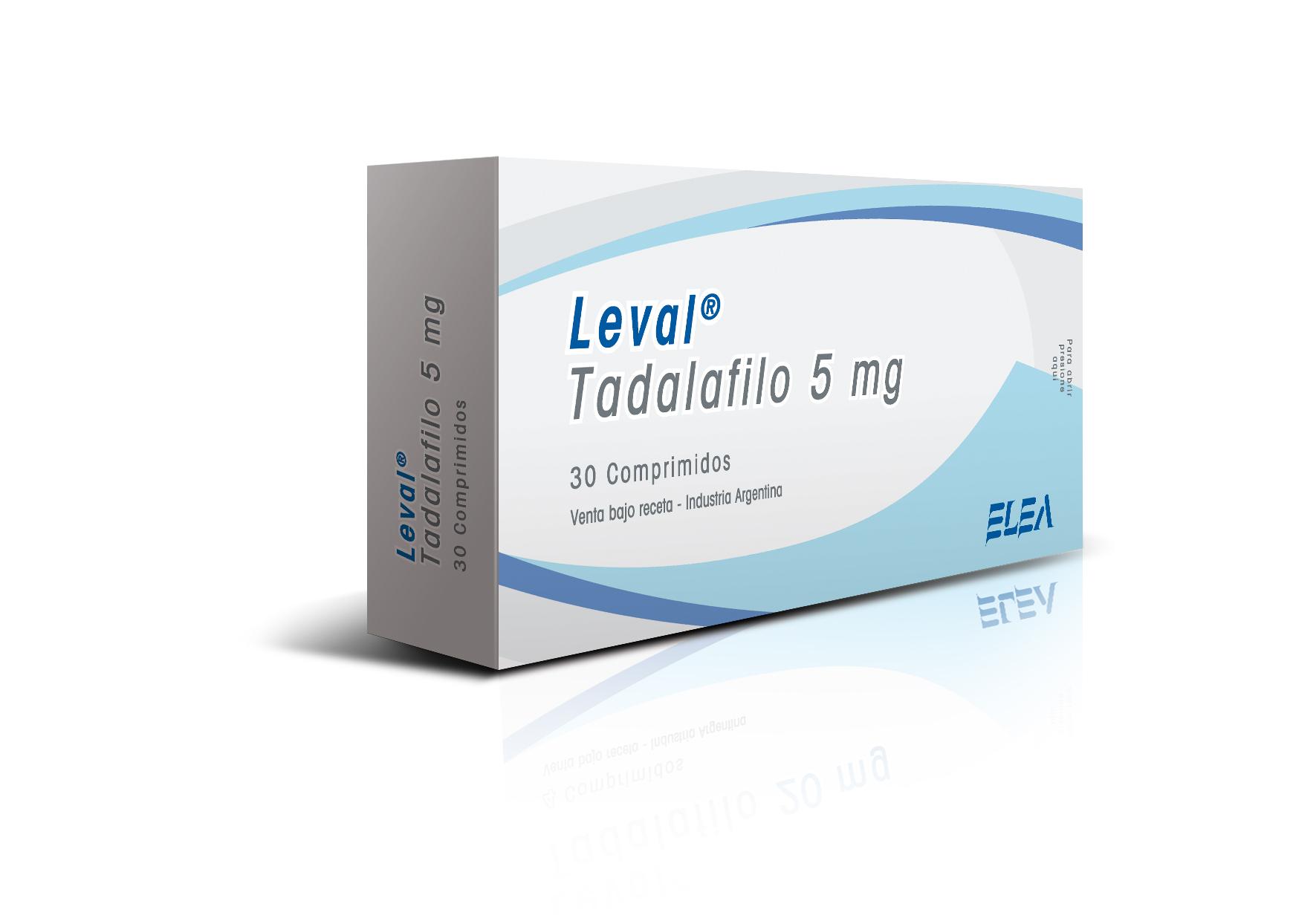 Leval Tadalafilo 5 mg Elea Phoenix Caja x 30 Comprimidos