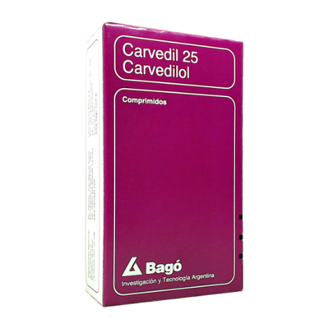 Carvedil Carvedilol 25 mg Bagó Caja x 56 Comprimidos
