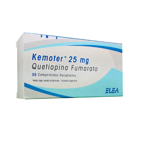 Kemoter Quetiapina 25 mg Elea Phoenix Caja x 30 Comprimidos