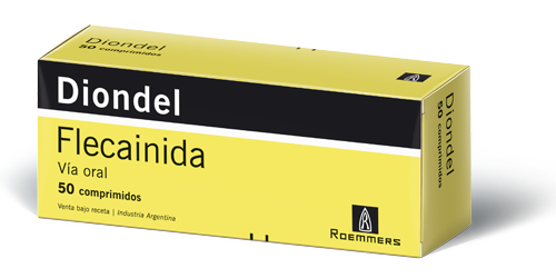 Diondel Flecainida Actetato 100 mg Roemmers Caja x 50 Comprimidos