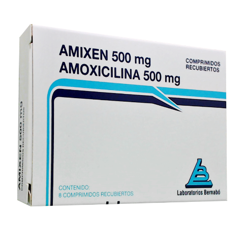 Amixen Amoxicilina 500 mg Bernabó Caja x 8 Comprimidos