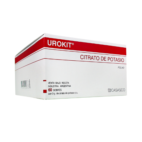Urokit Citrato Potásico 3g/sobre Casasco Sobre x 60 Und