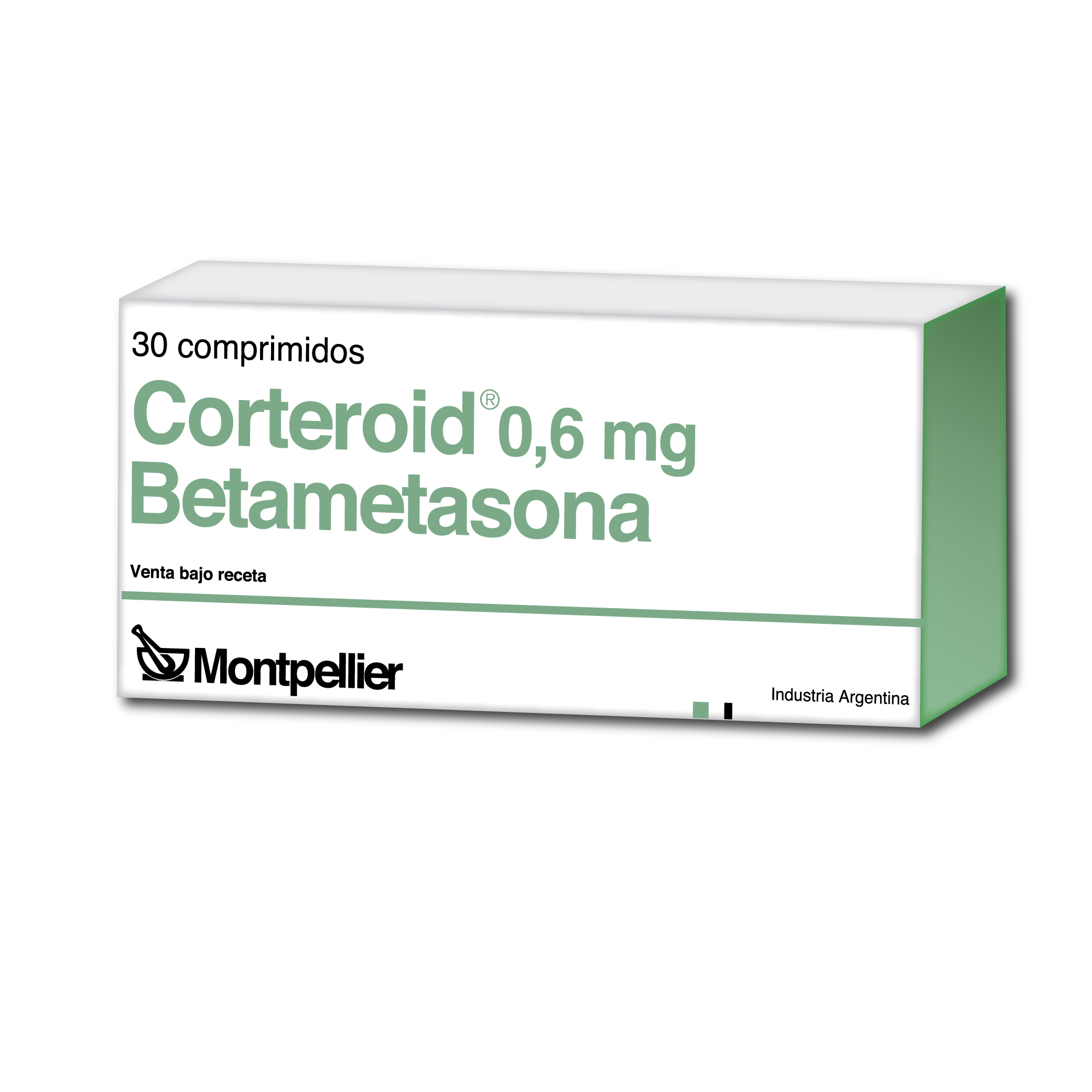 Corteroid Betametasona 0,6mg/5ml Montpellier Caja x 30 Comprimidos
