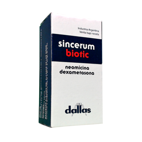Sincerum Biotic Neomicina + Dexametasona 0.5g/0.025g Dallas Gotas 20 ml