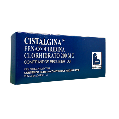 Cistalgina Fenazopiridina 200 mg Fortbenton Caja x 10 Comprimidos