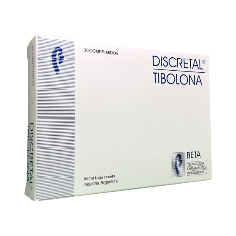 Discretal Tibolona 2,5 mg Beta Caja x 30 Comprimidos