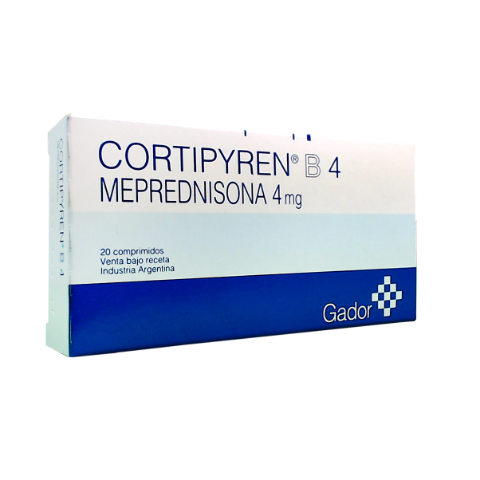 Cortipyren B4 Meprednisona 4 mg Gador Caja x 20 Comprimidos