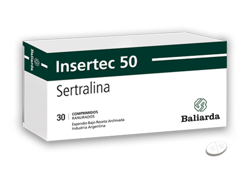 Insertec Sertralina 50 mg Baliarda Caja x 30 Comprimidos