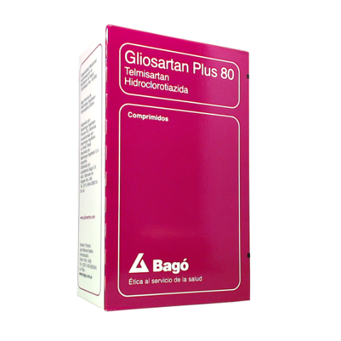 Gliosartan Plus Telmisartan + Hidroclorotiazida 80mg/12,5mg Bagó Caja x 28 Comprimidos