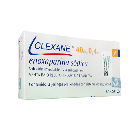 Clexane Enoxaparina 40mg/0,4ml Sanofi-Aventis Solución x 2 Jeringas