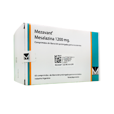 Mezavant Mesalazina 1200 mg Bagó Caja x 60 Comprimidos