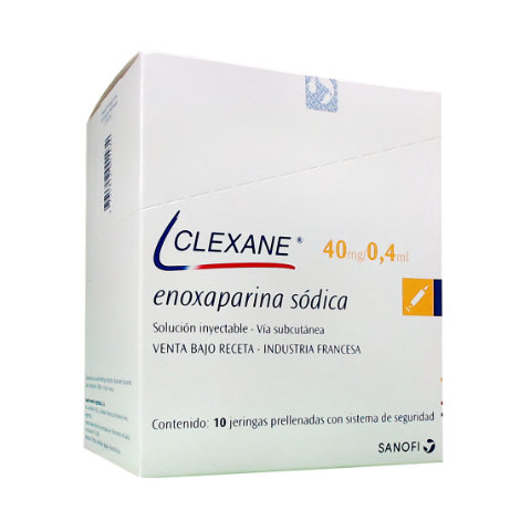 Clexane Enoaparina 40mg/0,4 ml Sanofi 10 Jeringas x 0,4 ml